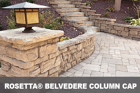 Rosetta Belvedere Stone Column Cap